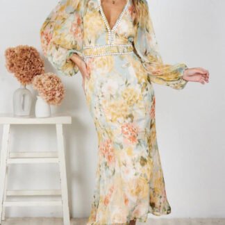 Long Slim Fit Tuxedo Midi Dress