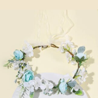Azure Rose Blossom Flower Crown