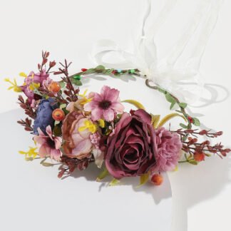 Scarlet Rose Flower Crown