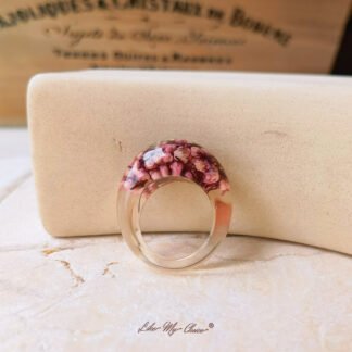 Dried Flower Inlaid Resin Ring