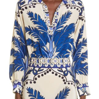 Unique Palm Tree Floral Cropped Top Shirt
