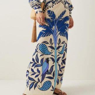 Unique Palm Tree Flower A-line Skirt